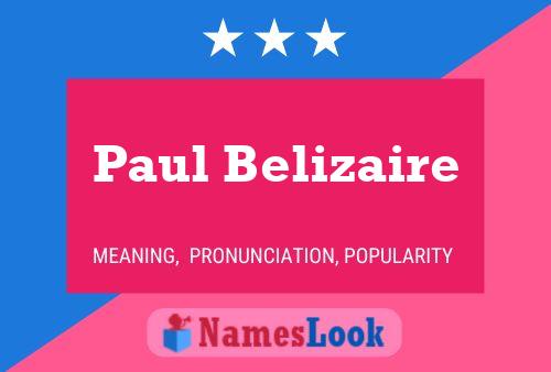 Постер имени Paul Belizaire