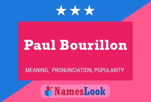 Постер имени Paul Bourillon