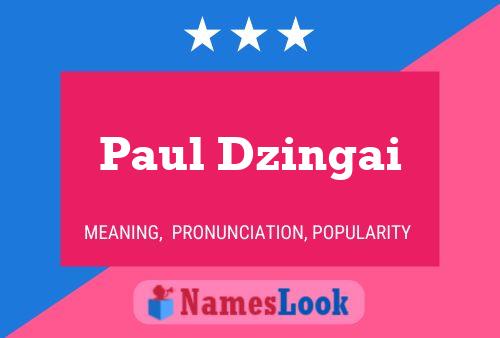 Постер имени Paul Dzingai