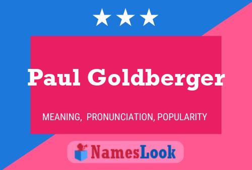 Постер имени Paul Goldberger