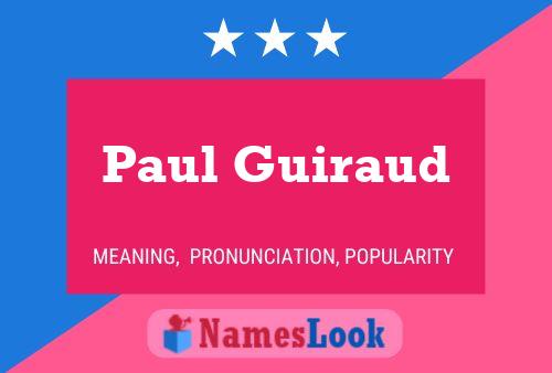 Постер имени Paul Guiraud