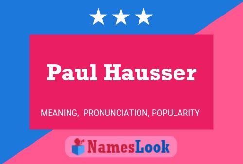 Постер имени Paul Hausser