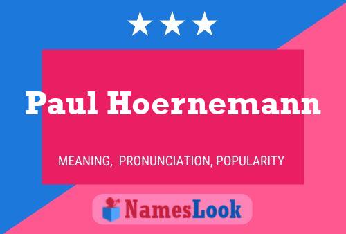 Постер имени Paul Hoernemann