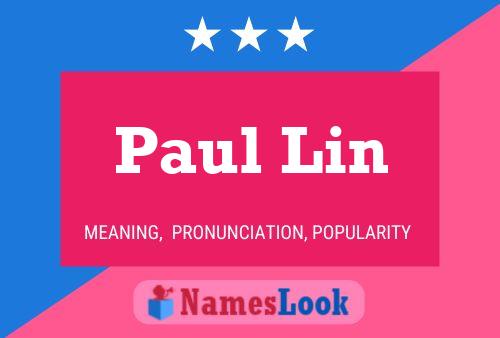 Постер имени Paul Lin