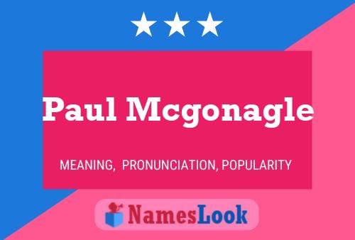 Постер имени Paul Mcgonagle