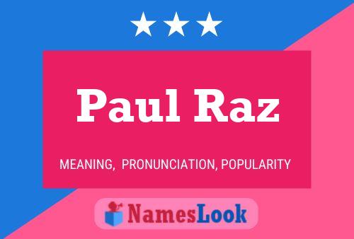 Постер имени Paul Raz