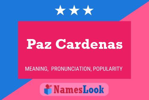 Постер имени Paz Cardenas