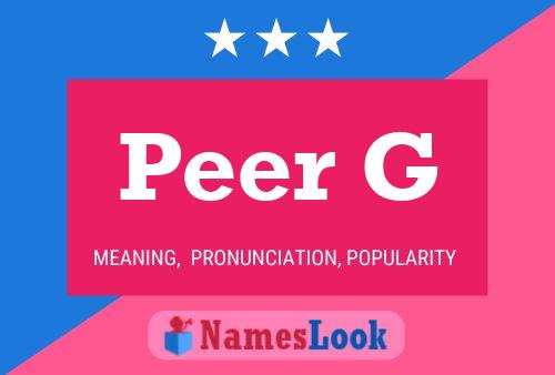 Постер имени Peer G