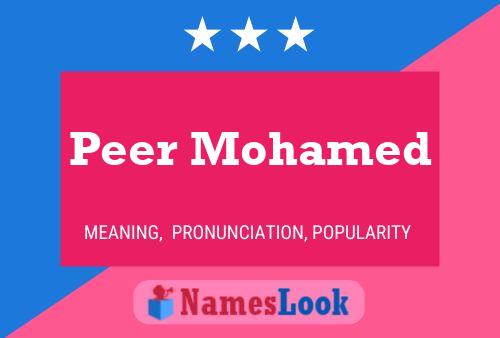 Постер имени Peer Mohamed