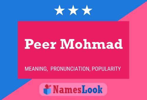 Постер имени Peer Mohmad