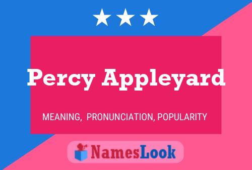 Постер имени Percy Appleyard