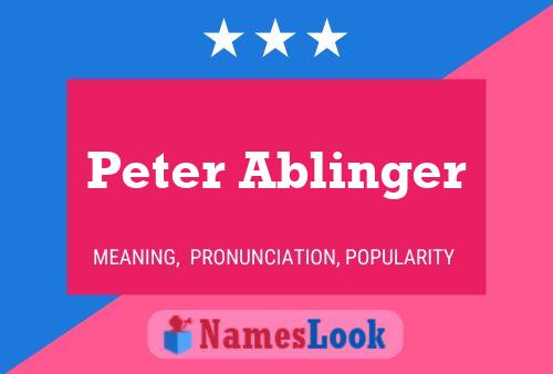 Постер имени Peter Ablinger