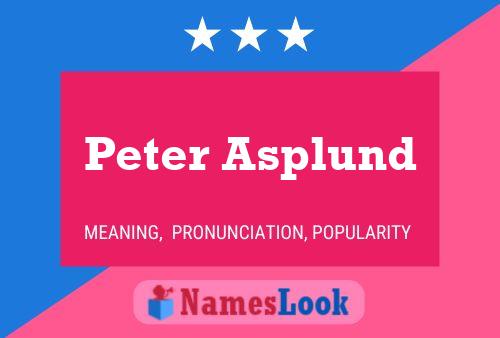 Постер имени Peter Asplund