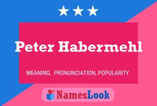 Постер имени Peter Habermehl