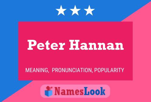 Постер имени Peter Hannan