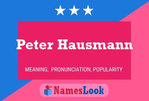 Постер имени Peter Hausmann