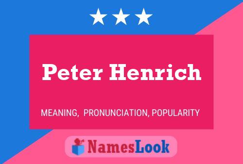 Постер имени Peter Henrich