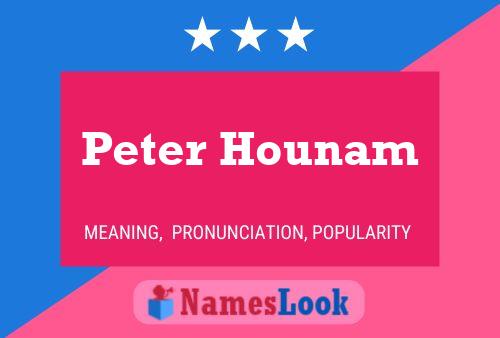 Постер имени Peter Hounam