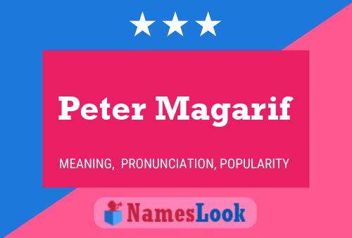 Постер имени Peter Magarif