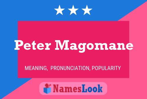 Постер имени Peter Magomane