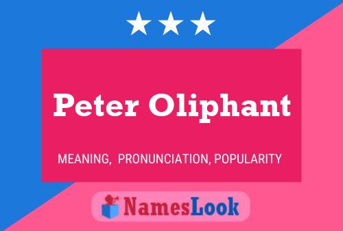 Постер имени Peter Oliphant