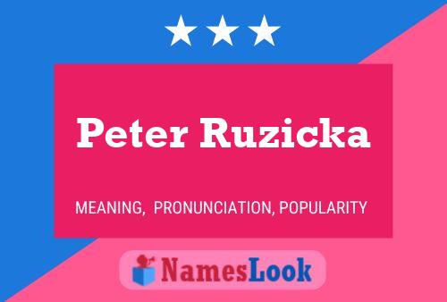 Постер имени Peter Ruzicka