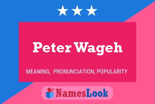 Постер имени Peter Wageh