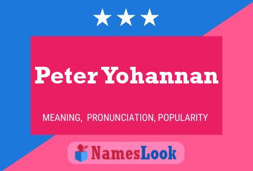 Постер имени Peter Yohannan