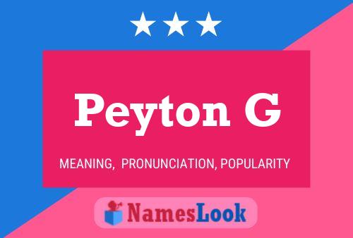 Постер имени Peyton G