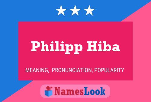 Постер имени Philipp Hiba