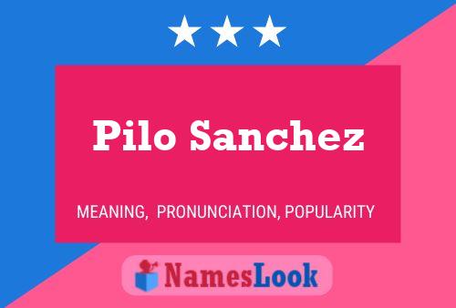 Постер имени Pilo Sanchez