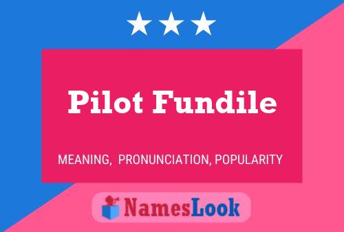 Постер имени Pilot Fundile