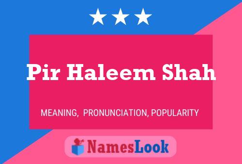 Постер имени Pir Haleem Shah