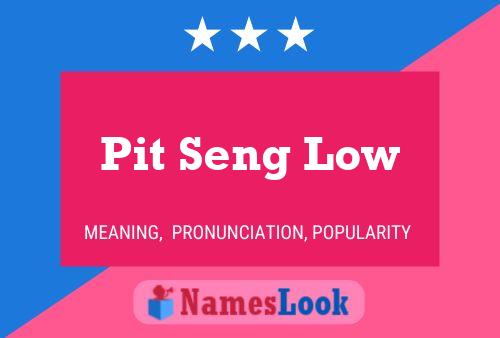 Постер имени Pit Seng Low