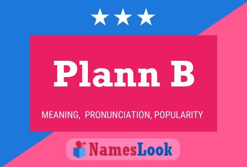 Постер имени Plann B