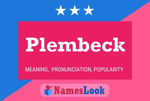 Постер имени Plembeck