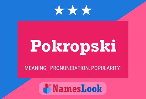 Постер имени Pokropski