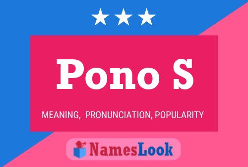 Постер имени Pono S