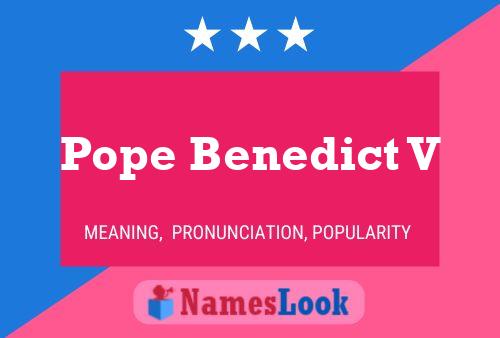 Постер имени Pope Benedict V