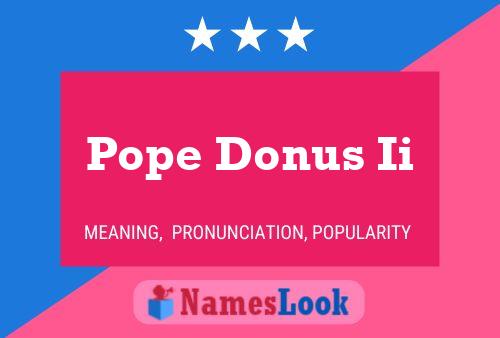 Постер имени Pope Donus Ii