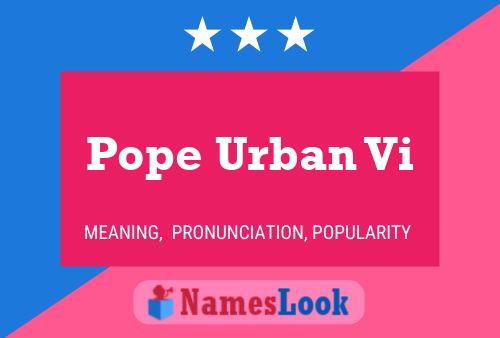 Постер имени Pope Urban Vi