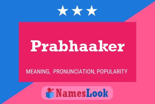 Постер имени Prabhaaker