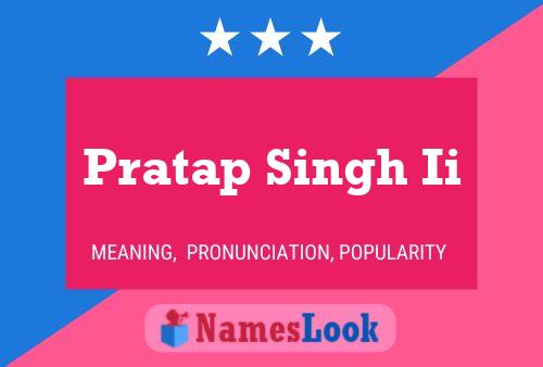 Постер имени Pratap Singh Ii