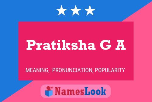 Постер имени Pratiksha G A