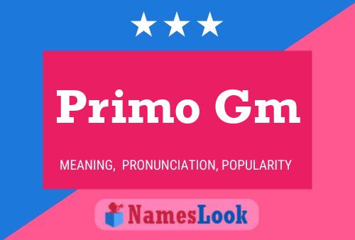 Постер имени Primo Gm