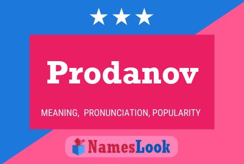 Постер имени Prodanov