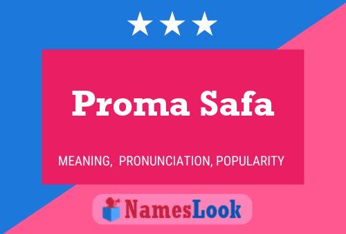 Постер имени Proma Safa