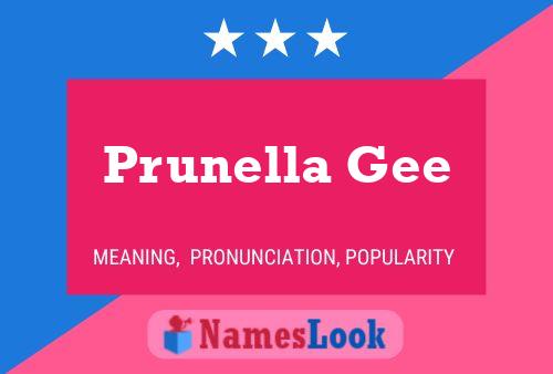 Постер имени Prunella Gee