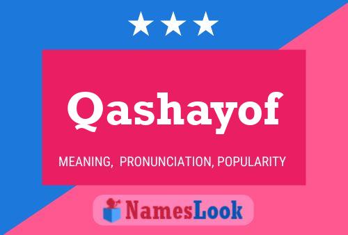 Постер имени Qashayof