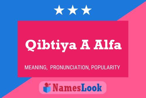 Постер имени Qibtiya A Alfa